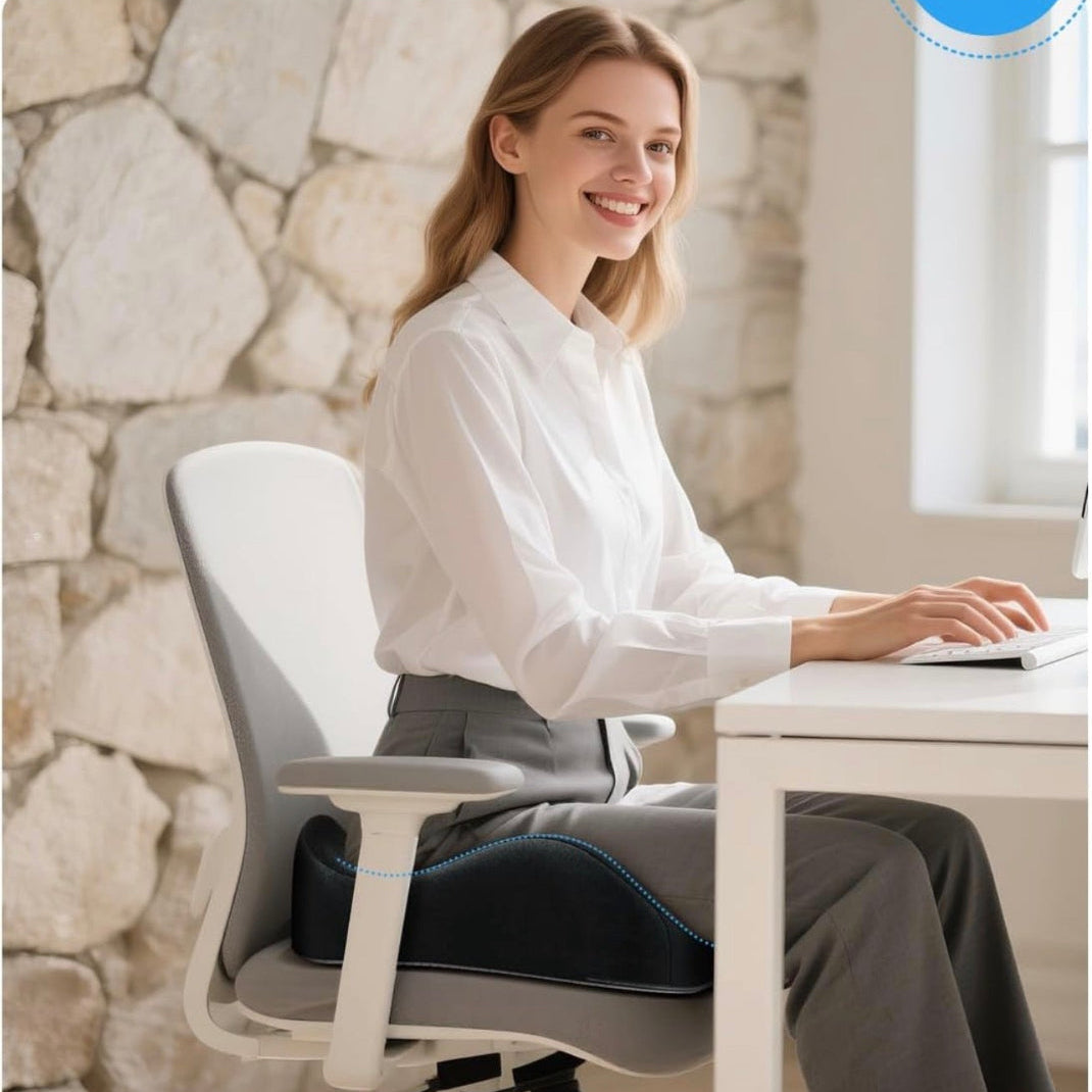 VertaEase™ Ergonomic Memory Foam Seat Cushion